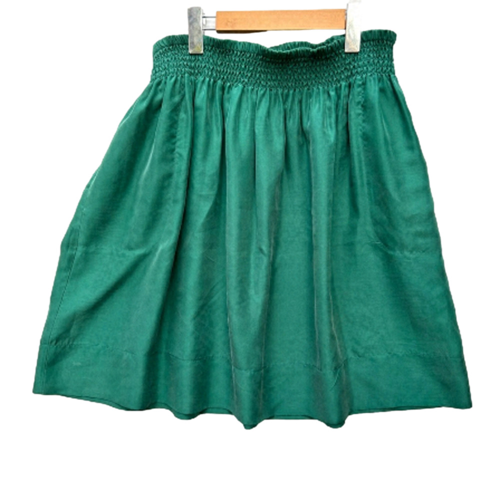 TALBOT green silk skirt size medium